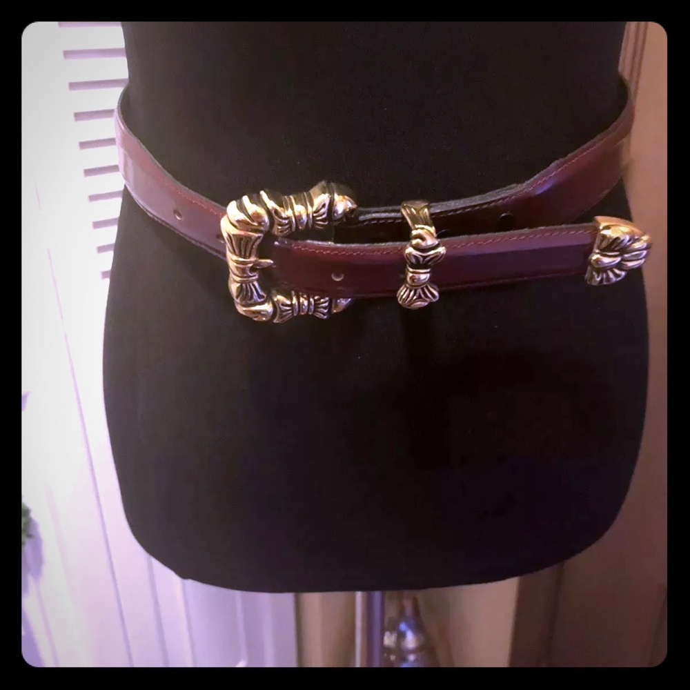 Vicenza Red Leather Women’s Belt - Size 28